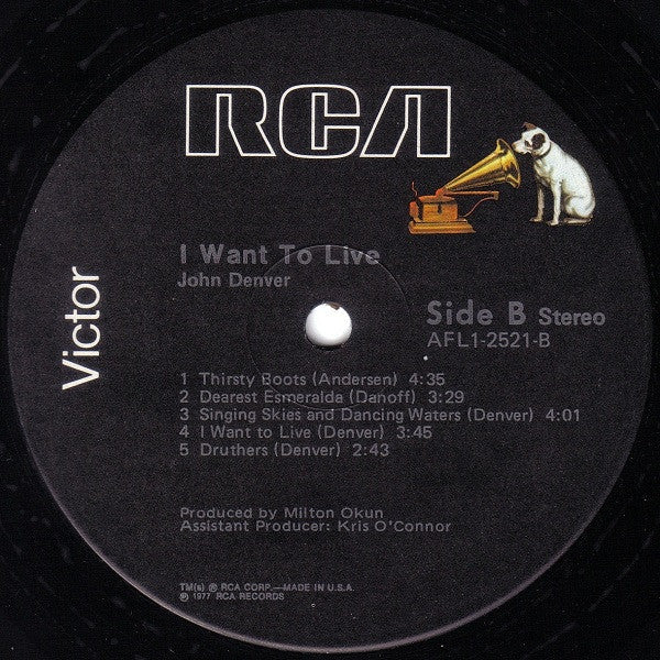 John Denver - I Want To Live - LP