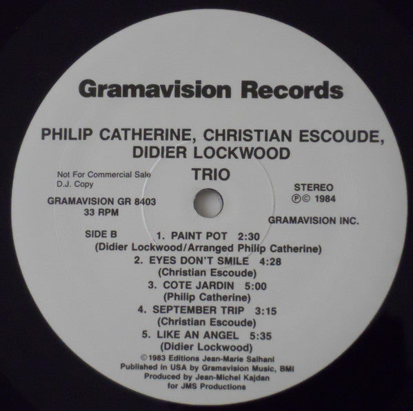 Catherine* / Escoude* / Lockwood* - Trio - LP