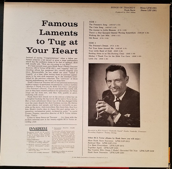 Hank Snow - Songs Of Tragedy - LP