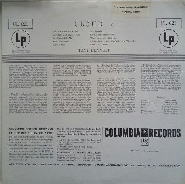 Tony Bennett - Cloud 7 - LP