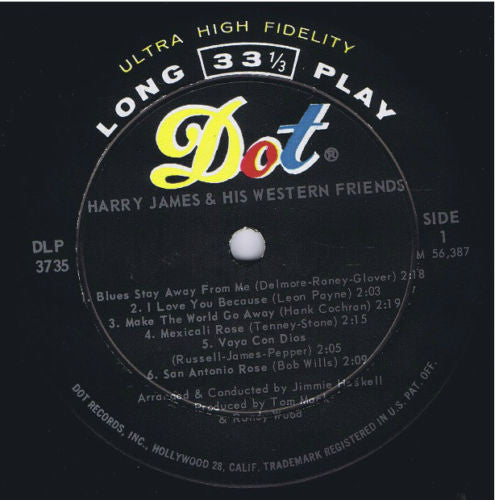 Harry James (2) - Harry James & His Western Friends - LP