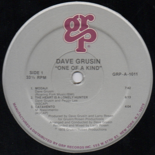 Dave Grusin - One Of A Kind - LP