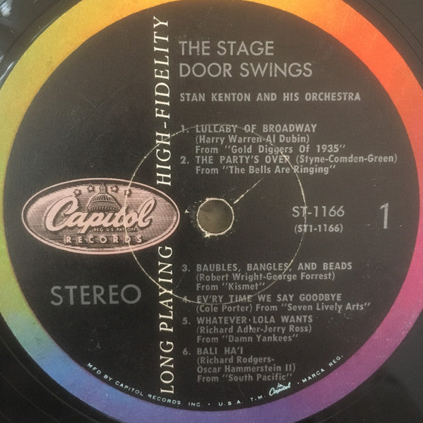 Stan Kenton And His Orchestra - The Stage Door Swings - LP
