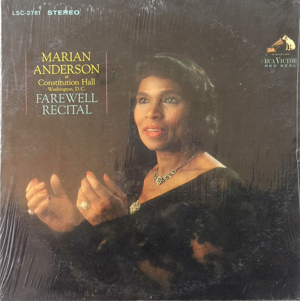 Marian Anderson - Marian Anderson At Constitution Hall Washington D.C. Farewell Recital - LP