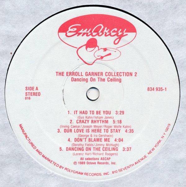 Erroll Garner - The Erroll Garner Collection 2 - Dancing On The Ceiling - LP