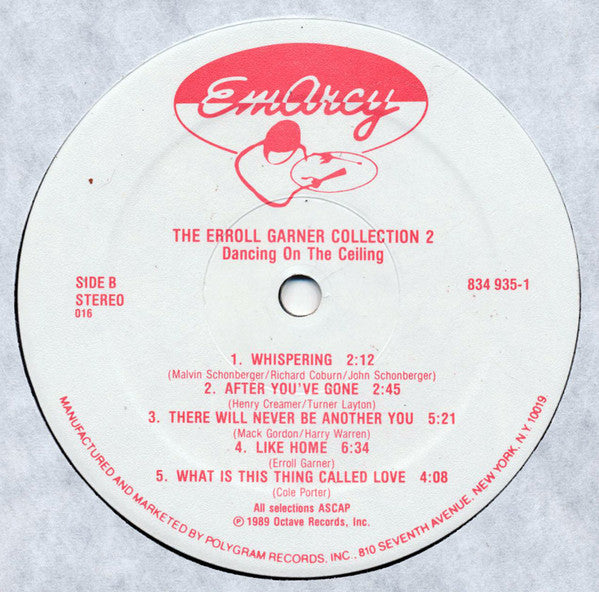 Erroll Garner - The Erroll Garner Collection 2 - Dancing On The Ceiling - LP