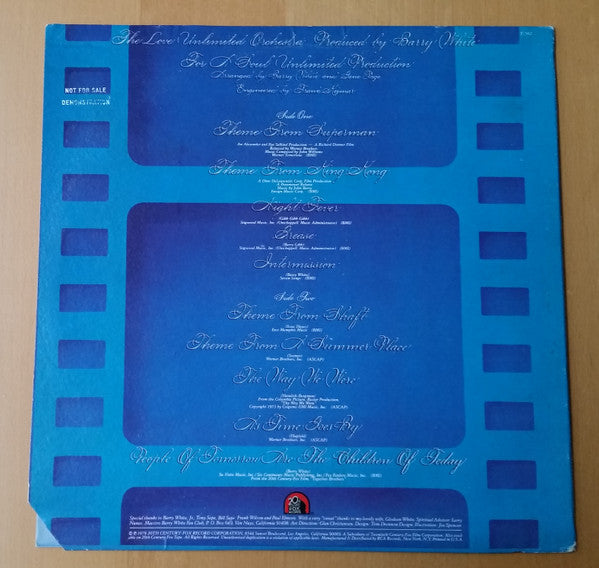 The Love Unlimited Orchestra* - Super Movie Themes - Just A Little Bit Different - LP