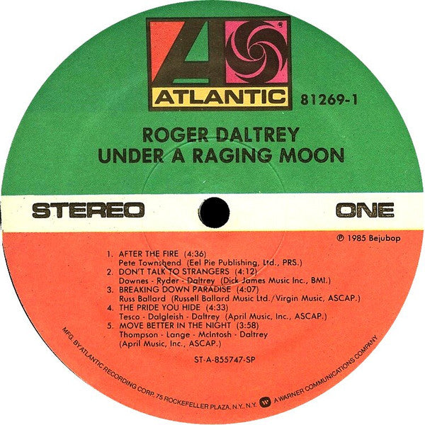Roger Daltrey - Under A Raging Moon - LP