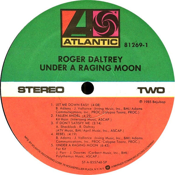 Roger Daltrey - Under A Raging Moon - LP