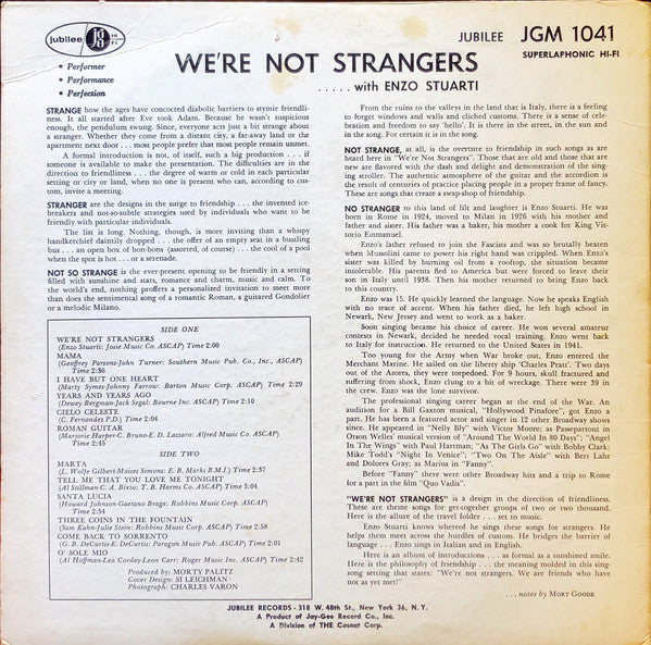 Enzo Stuarti - We're Not Strangers - LP