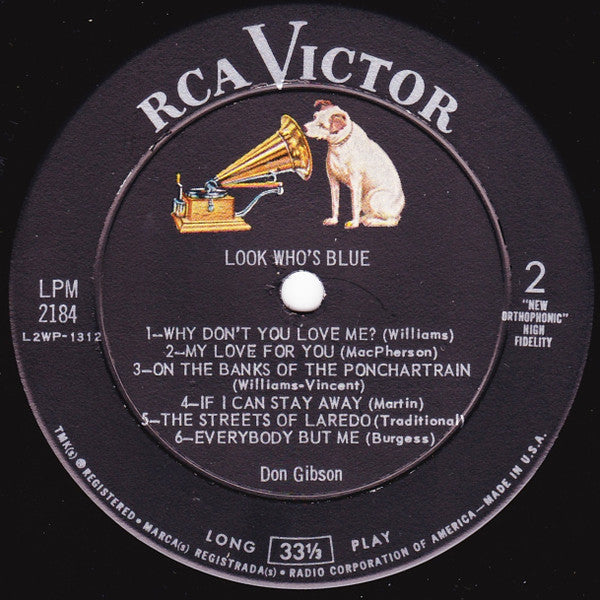 Don Gibson - Look Who's Blue - LP
