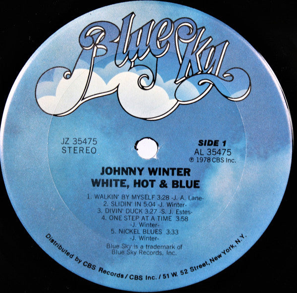 Johnny Winter - White, Hot & Blue - LP