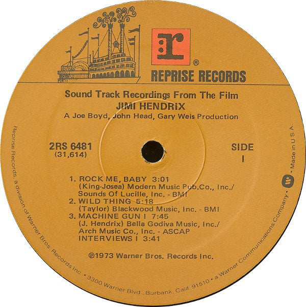 Jimi Hendrix - Sound Track Recordings From The Film "Jimi Hendrix" - LP