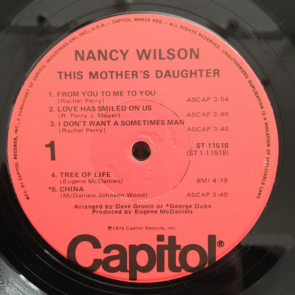 Nancy Wilson - This Mother's Daughter - LP