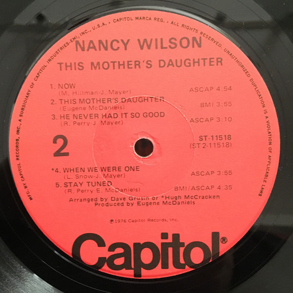 Nancy Wilson - This Mother's Daughter - LP
