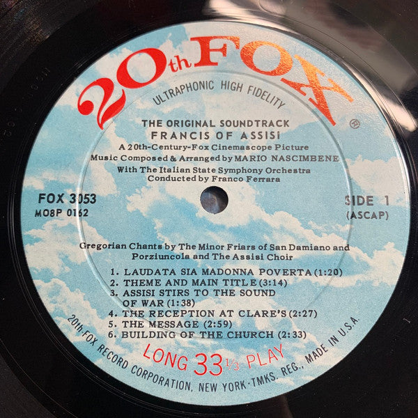 Mario Nascimbene - Francis Of Assisi (Music From The Original Soundtrack) - LP