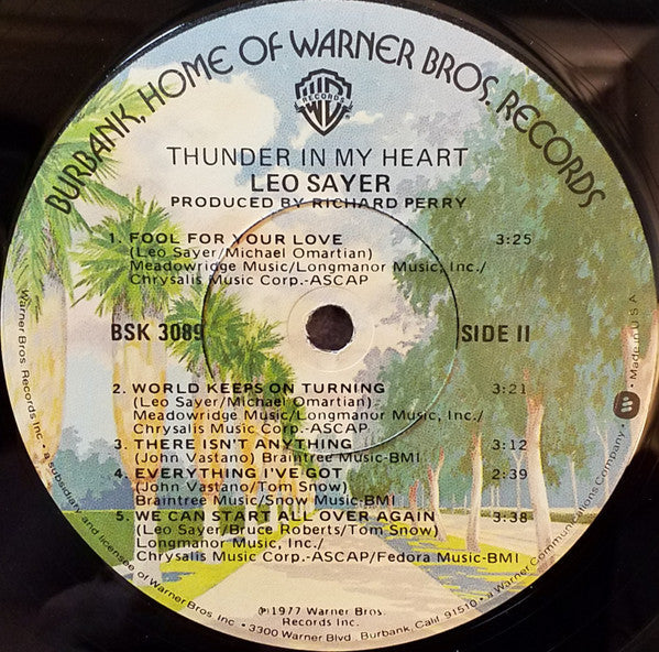 Leo Sayer - Thunder In My Heart - LP
