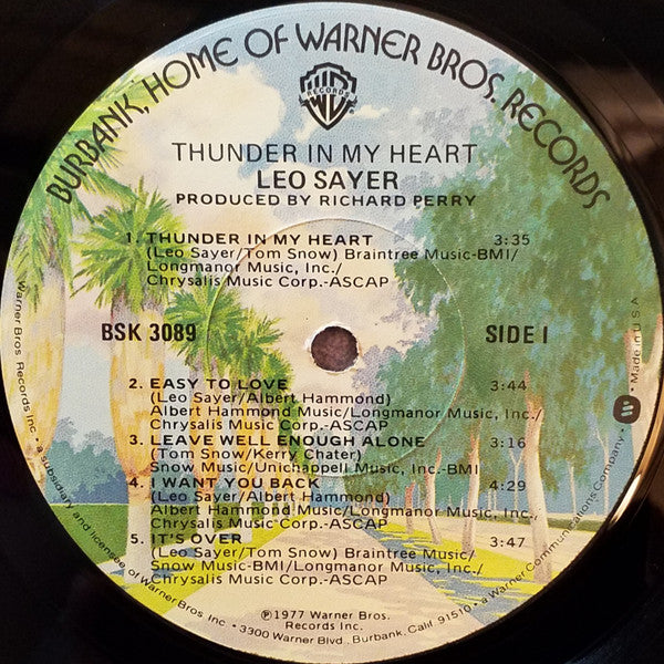 Leo Sayer - Thunder In My Heart - LP