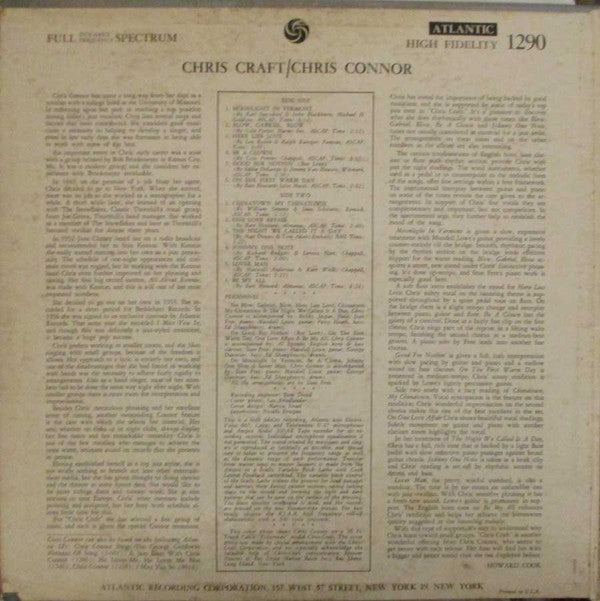 Chris Connor - Chris Craft - LP
