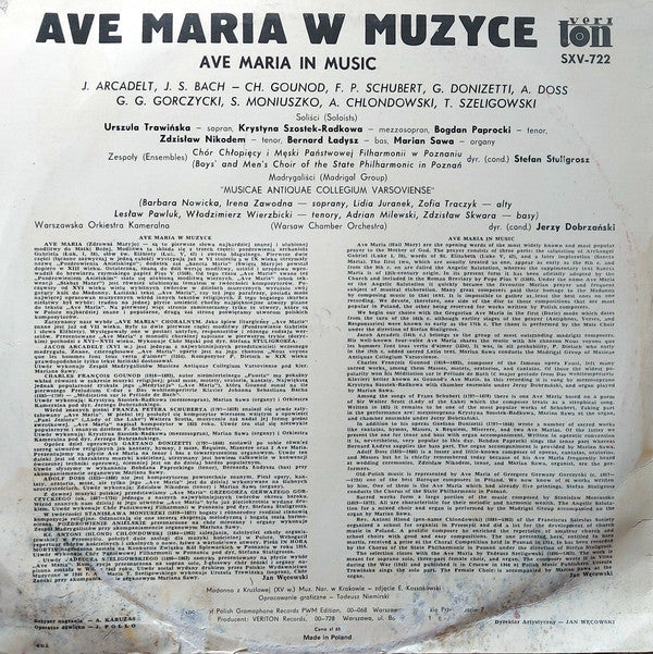 Various - Ave Maria W Muzyce - LP