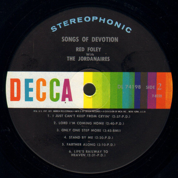 Red Foley With The Jordanaires - Songs Of Devotion - LP