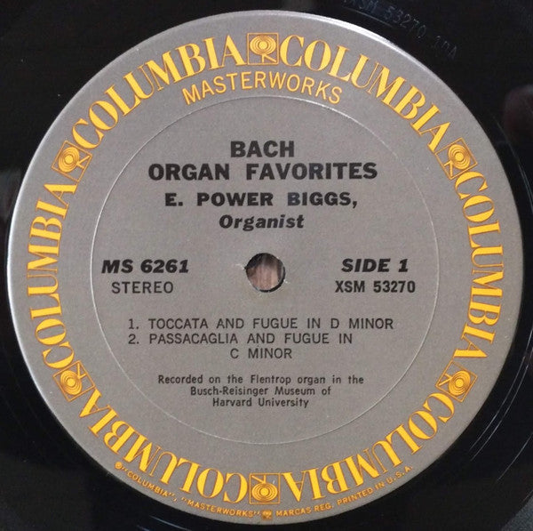 Bach* : E. Power Biggs - Bach Organ Favorites - LP
