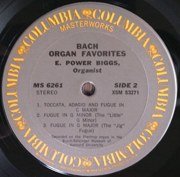 Bach* : E. Power Biggs - Bach Organ Favorites - LP
