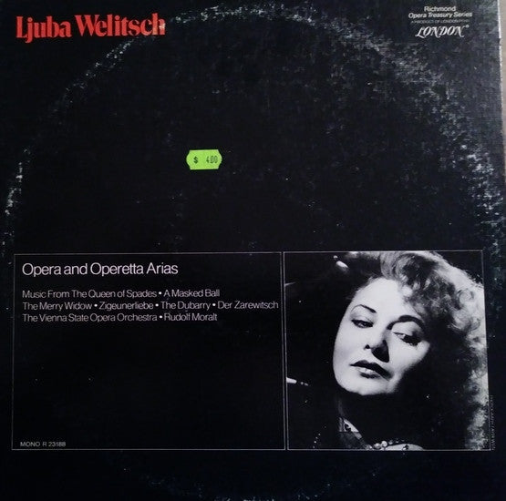 Ljuba Welitsch, The Vienna State Opera Orchestra*, Rudolf Moralt - Opera And Operetta Arias - LP