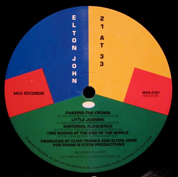 Elton John - 21 At 33 - LP