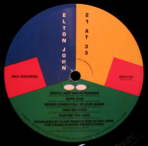 Elton John - 21 At 33 - LP