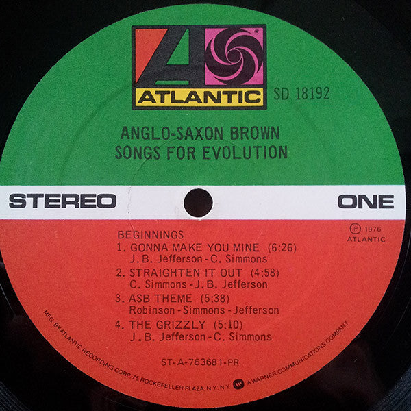 Anglo Saxon Brown - Songs For Evolution - LP