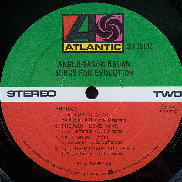 Anglo Saxon Brown - Songs For Evolution - LP