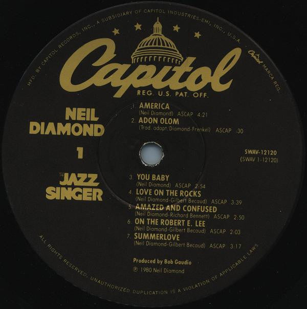 Neil Diamond - The Jazz Singer (Original Songs From The Motion Picture) - LP
