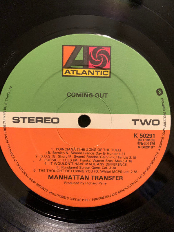 The Manhattan Transfer - Coming Out - LP