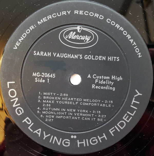 Sarah Vaughan - Sarah Vaughan's Golden Hits!!! - LP