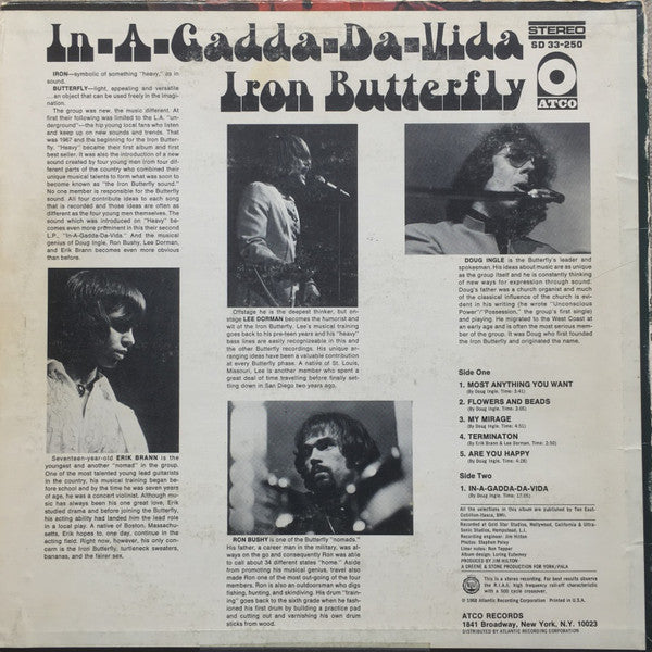 Iron Butterfly - In-A-Gadda-Da-Vida - LP