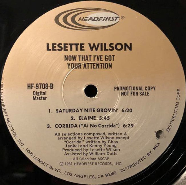 Lesette Wilson - Now That I've Got Your Attention - LP