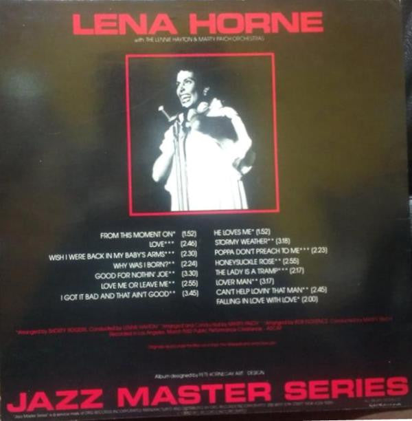 Lena Horne - With The Lennie Hayton & Marty Paich Orchestras - LP