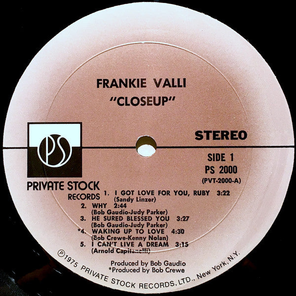 Frankie Valli - Closeup - LP
