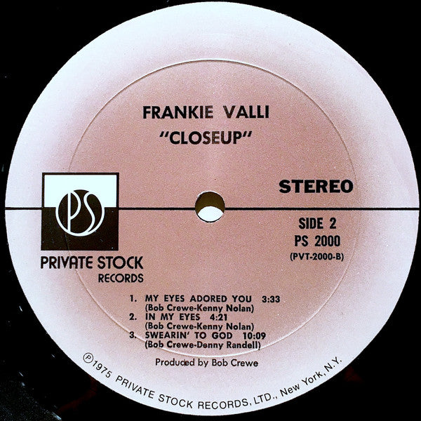 Frankie Valli - Closeup - LP