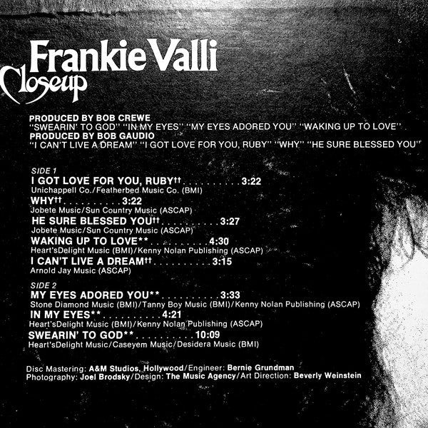 Frankie Valli - Closeup - LP