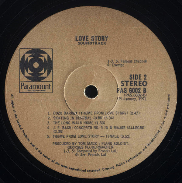 Francis Lai - Love Story - Music From The Original Soundtrack - LP