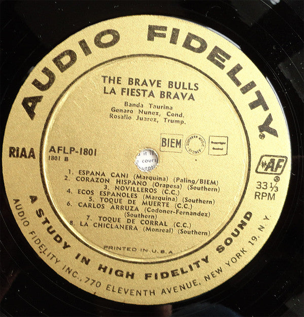 Banda Taurina - ¡The Brave Bulls! (La Fiesta Brava) - LP