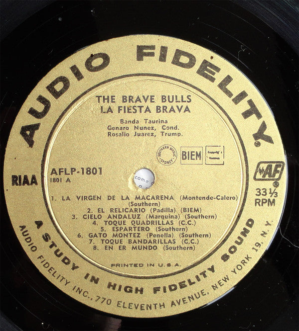 Banda Taurina - ¡The Brave Bulls! (La Fiesta Brava) - LP