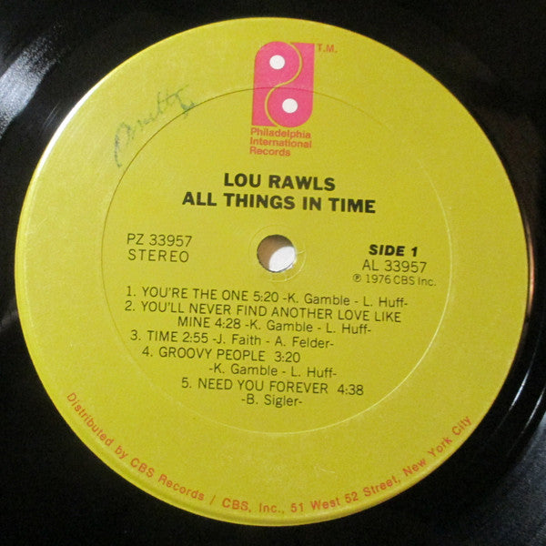 Lou Rawls - All Things In Time - LP