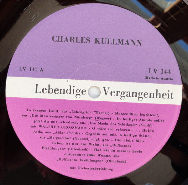 Charles Kullman - Lebendige Vergangenheit - Charles Kullman - LP