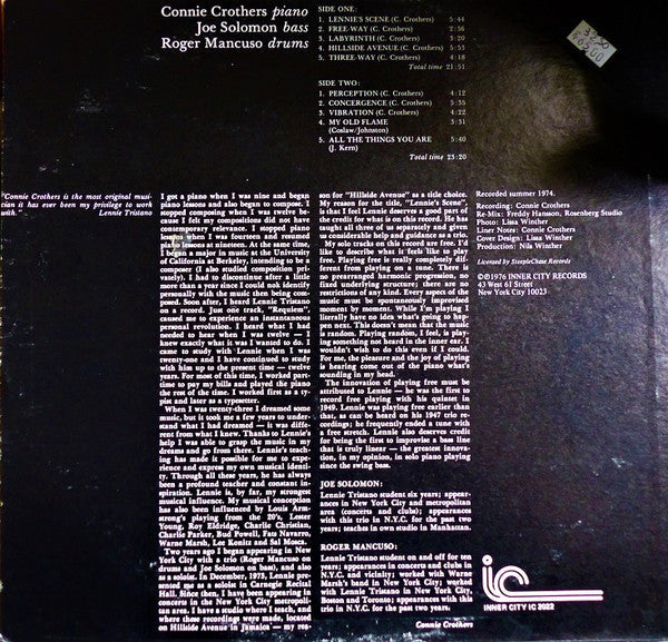 Connie Crothers - Perception - LP