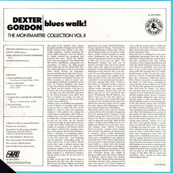 Dexter Gordon - Blues Walk! The Montmartre Collection Vol. II - LP