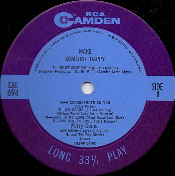 Perry Como - Make Someone Happy - LP