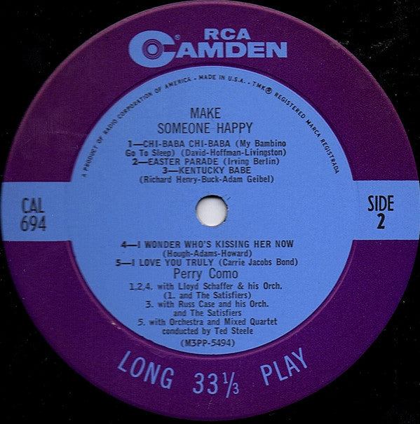 Perry Como - Make Someone Happy - LP